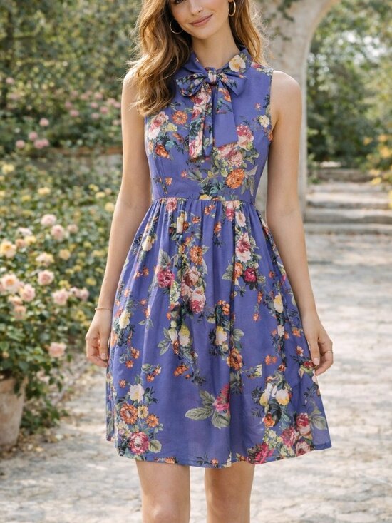 Modcloth Dresses & Skirts - ✨2/$20 ModCloth Bea & Dot Floral Fit Flare Dress Lay of the Landscape XS H14784
